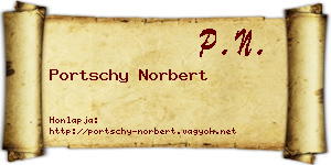 Portschy Norbert névjegykártya