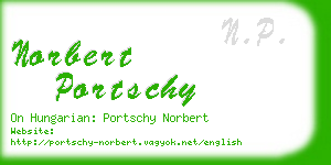 norbert portschy business card